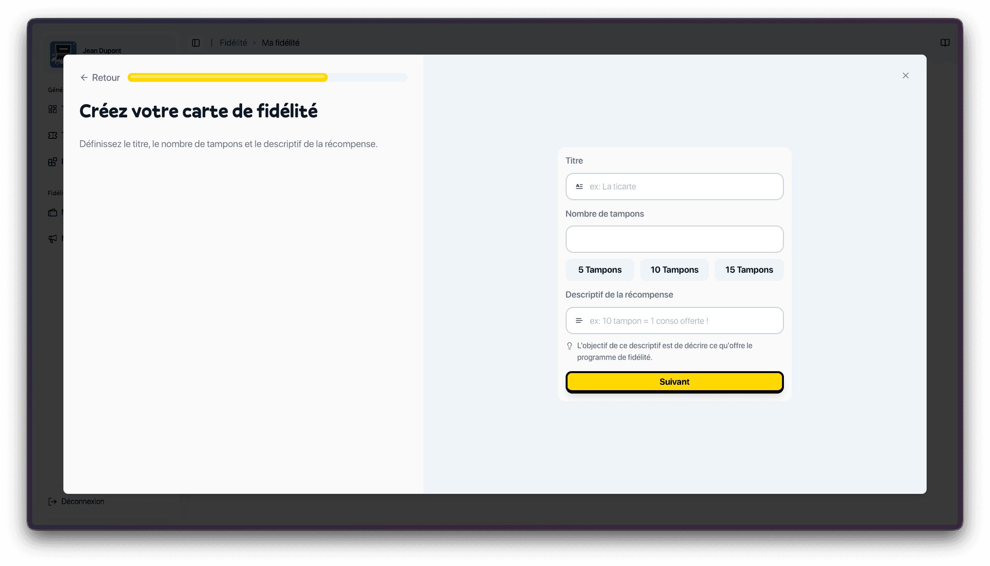 Configuration du programme de fidélité
